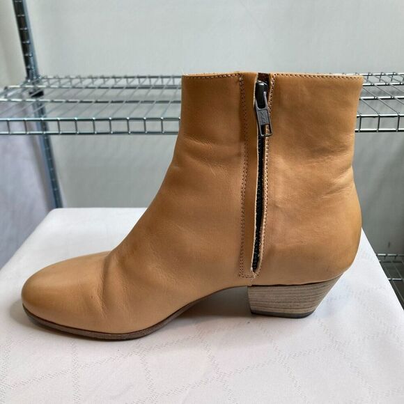 COMMON PROJECTS Women's Tan Chunky Stacked Heel Western Ankle Boots Size 36/6 - Picture 2 of 5